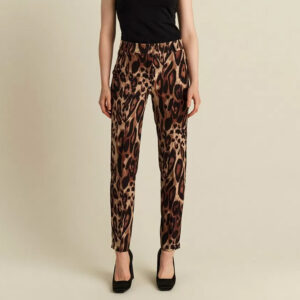 077.20.01.075_BRW-mdl1 Στενό Παντελόνι Animal Print forel