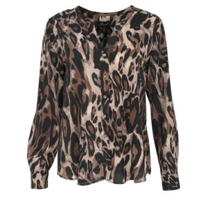 077.80.01.024_BRW-00 Καφέ Πουκάμισο Animal Print forel