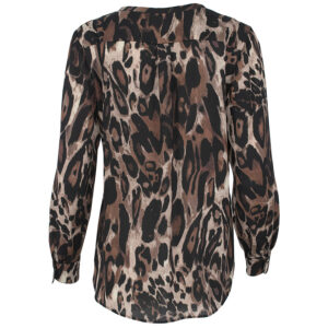 077.80.01.024_BRW-01 Καφέ Πουκάμισο Animal Print forel