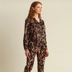 077.80.01.024_BRW-mdl2 Καφέ Πουκάμισο Animal Print forel