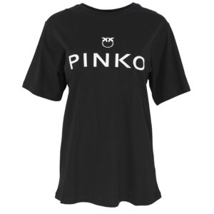 101704A12Y_Z99-00 Scanner Μαύρο Oversize T-Shirt Με Logo pinko