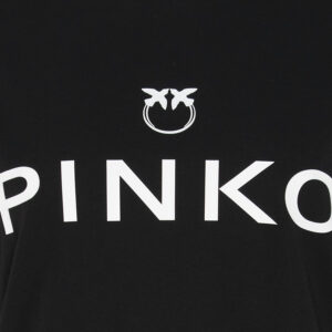 101704A12Y_Z99-02 Scanner Μαύρο Oversize T-Shirt Με Logo pinko