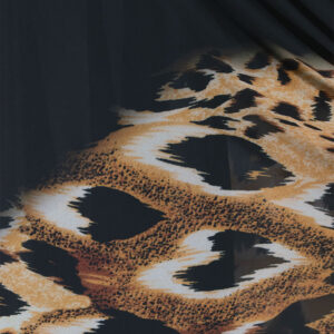 2306045_BLK-02 Lucy Μαύρο Φόρεμα Με Animal Print C-THROU