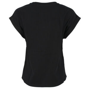 232TT240C_00006-01 Μαύρο T-Shirt Με Βελουτέ Logo twinset