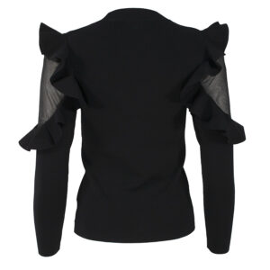 271857_BLK-01 Floraas Μαύρη Μπλούζα Με Βολάν TED BAKER