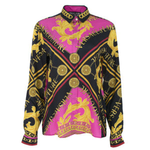 75HAL2A1-NS349_455-00 Ροζ Εμπριμέ Πουκάμισο Με Logo versace