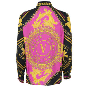 75HAL2A1-NS349_455-01 Ροζ Εμπριμέ Πουκάμισο Με Logo versace