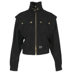 75HAS457-DS010L54_909-00 Μαύρο Εμπριμέ Τζιν Μπουφάν VERSACE JEANS COUTURE