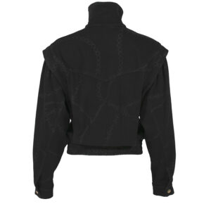75HAS457-DS010L54_909-01 Μαύρο Εμπριμέ Τζιν Μπουφάν VERSACE JEANS COUTURE