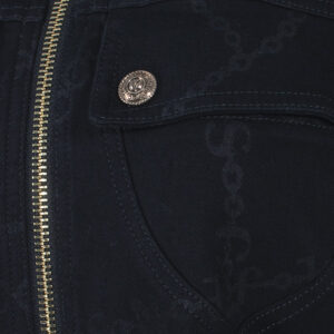 75HAS457-DS010L54_909-02 Μαύρο Εμπριμέ Τζιν Μπουφάν VERSACE JEANS COUTURE