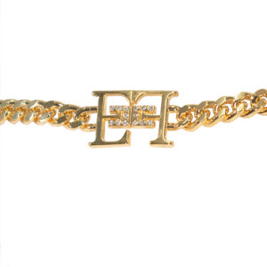 CA03437E2_E84-02 Λευκή Μπλούζα Με Κόσμημα Και Logo ELISABETTA FRANCHI