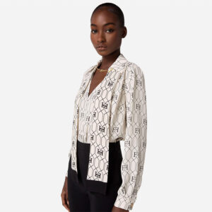 CA03437E2_E84-mdl2 Λευκή Μπλούζα Με Κόσμημα Και Logo ELISABETTA FRANCHI