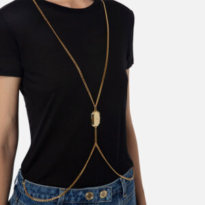 MA01336E2_110-mdl2 Μαύρο T-Shirt Με Κόσμημα ELISABETTA FRANCHI