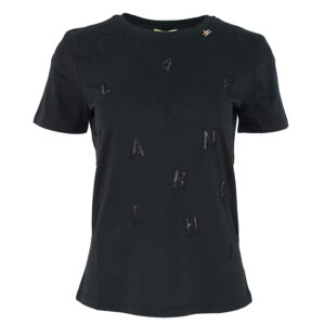 MA47N36E2_110-00 Μαύρο T-Shirt Με Γράμματα ELISABETTA FRANCHI