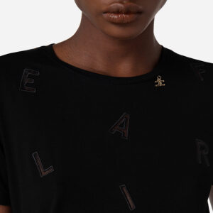 MA47N36E2_110-mdl2 Μαύρο T-Shirt Με Γράμματα ELISABETTA FRANCHI