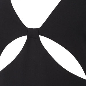 75HAO916-N0217_899-02 Μαύρο Στενό Φόρεμα Με Ανοίγματα VERSACE JEANS COUTURE