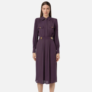 AB41936E2_A98-mdl1 Μωβ Φόρεμα Με Απλίκες elisabetta franchi