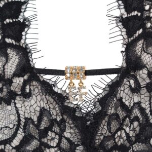 BO00237E2_110-02 Μαύρο Κορμάκι Με Δαντέλα ELISABETTA FRANCHI