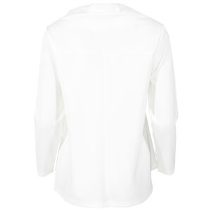 X23-320_WHT-01 Άσπρη Μπλούζα Με Πιέτες DIDONE