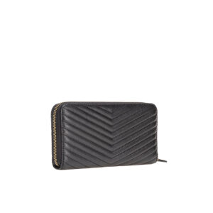 100250A0GK_Z99Q-01 Ryder Zip Round Μαύρο (Χ) Καπιτονέ Πορτοφόλι pinko