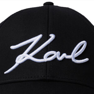 205W3405_999-02 K/Signature Μαύρο Καπέλο KARL LAGERFELD