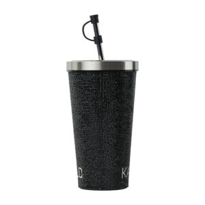236W3906_972-01 K/Ikonik 2.0 Rhinestone Μαύρο Παγούρι KARL LAGERFELD