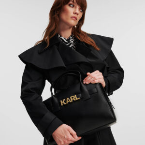 240W3018_999-mdl1 K/Letters Top Handle Μαύρη Τσάντα KARL LAGERFELD