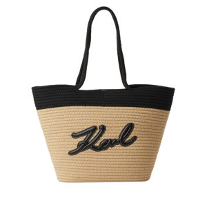 240W3071_999-00 K/Signature Μαύρη Τσάντα Θαλάσσης KARL LAGERFELD