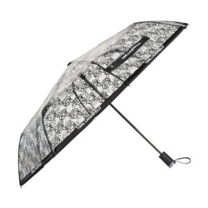 240W3898_104-00 K/Ikonik 2.0 Transparent Μαύρη Διάφανη Ομπρέλα KARL LAGERFELD