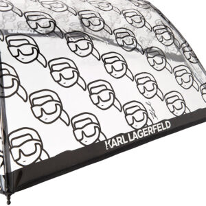240W3898_104-03 K/Ikonik 2.0 Transparent Μαύρη Διάφανη Ομπρέλα KARL LAGERFELD