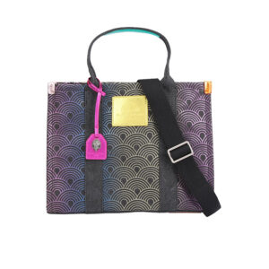 9544709609-00 Southbank Tote Μαύρη Εμπριμέ Τσάντα KURT GEIGER