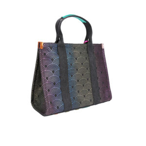 9544709609-01 Southbank Tote Μαύρη Εμπριμέ Τσάντα KURT GEIGER