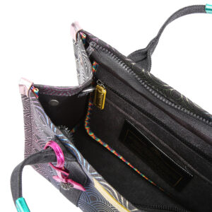 9544709609-02 Southbank Tote Μαύρη Εμπριμέ Τσάντα KURT GEIGER
