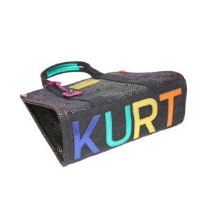9544709609-03 Southbank Tote Μαύρη Εμπριμέ Τσάντα KURT GEIGER