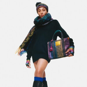 9544709609-mdl1 Southbank Tote Μαύρη Εμπριμέ Τσάντα KURT GEIGER