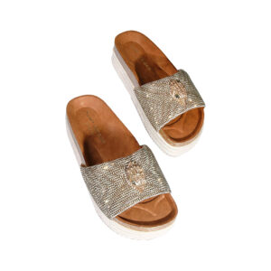 9789440609-03 Kensington Flatform Μπεζ Παντόφλα KURT GEIGER