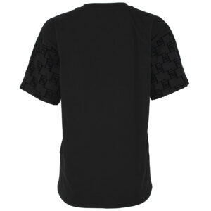 MA00641E2_110-01 Μαύρο T-Shirt Με Βελουτέ Logo ELISABETTA FRANCHI