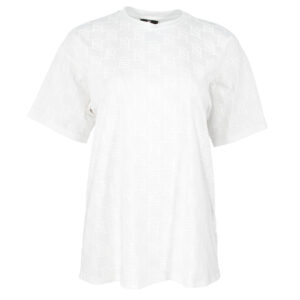 MA00641E2_270-00 Άσπρο T-Shirt Με Βελουτέ Logo ELISABETTA FRANCHI