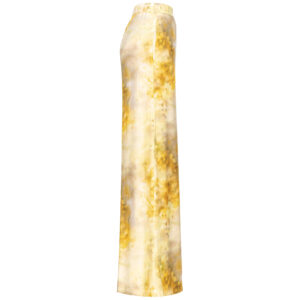 100757A1K9_HS4-02 Puntuale Κίτρινη Εμπριμέ Σατέν Παντελόνα pinko