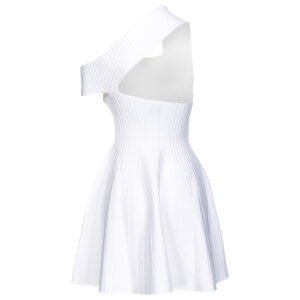 102807A1KY_Z04-01 Bletilla Κοντό Άσπρο Ριγωτό Φόρεμα pinko