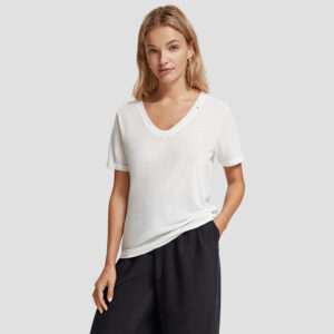 176278_0006-mdl2 Άσπρο T-Shirt Με V maison scotch and soda