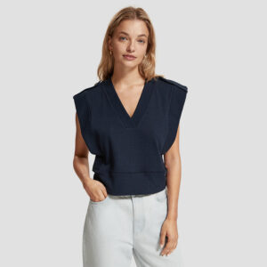176280_0002-mdl1 Μπλε Τοπ Με V Και Κουμπιά maison scotch and soda