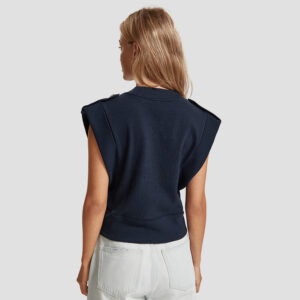 176280_0002-mdl3 Μπλε Τοπ Με V Και Κουμπιά maison scotch and soda