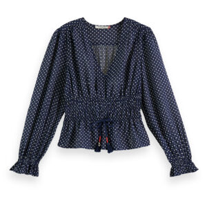 176335_6989-00 Μπλε Πουά Μεσάτη Μπλούζα maison scotch and soda