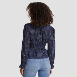 176335_6989-mdl3 Μπλε Πουά Μεσάτη Μπλούζα maison scotch and soda