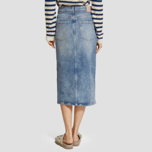 176370_1848-mdl3 maison scotch and soda Midi Τζιν Φούστα Με Σκίσιμο