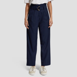 176391_7007-mdl1 Μπλε Φαρδύ Παντελόνι Με Ζώνη maison scotch and soda