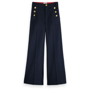 176395_0002-00 Hana Μπλε Παντελόνι Καμπάνα Με Κουμπιά maison scotch and soda