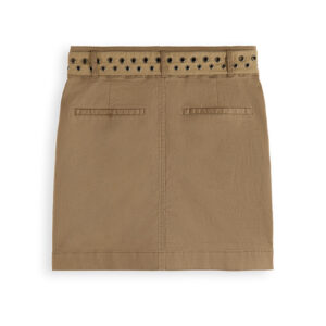177307_6869-01 Κοντή Καφέ Φούστα Με Ζώνη maison scotch and soda