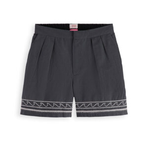 177384_0005-00 maison scotch and soda Γκρι Σορτς Με Κεντητό Σχέδιο